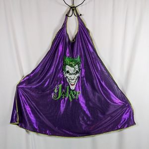 DC Comics Six Flags The Joke Purple Green Satin Cape Adult OSFM NEW NWT